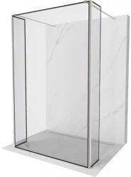 Mexen Kioto szabadon álló zuhanyfal 100 x 30 x 30 cm, fekete minta, kefélt nikkel - 800-100-030-222-97-70-030 (800-100-030-222-97-70-030)