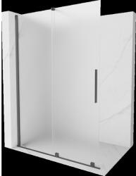 Mexen Velar toló zuhanyfal Walk-in 140 x 200 cm, homokfújt 8 mm, fém szürke csiszolt - 871-140-000-33-66 (871-140-000-33-66)