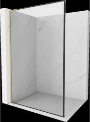 Mexen Kioto L zuhanyfal Walk-in 110 x 200 cm, fekete minta, arany kefélt - 800-110-103-55-70 (800-110-103-55-70)