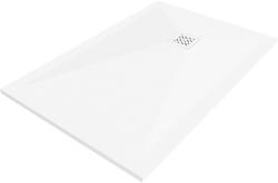 Mexen Stone+ kompozit zuhanytál 140 x 90 cm, fehér, fehér takaró - 44109014-W (44109014-W)