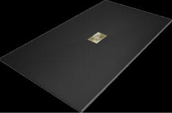 Mexen Hugo téglalap alakú SMC 200 x 100 cm, fekete, arany fedlap - 42701020-G (42701020-G)