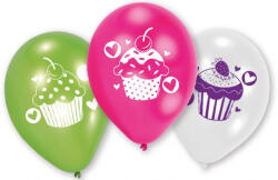Muffin Cupcake léggömb, lufi 6 db-os 9 inch (22, 8 cm) (DPA997337)