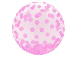 Pink Dots Aqua gömb fólia lufi 46 cm (MLG129700)