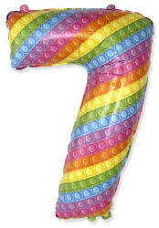 Pop It 7-es szám fólia lufi 69 cm (WP) (MLG312959) - kreativjatek