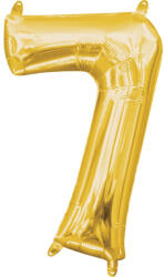 Gold, Arany mini szám fólia lufi 7-es 40 cm (DPA3308911)