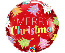  Merry Christmas Red, Karácsonyi fólia lufi 46 cm (MLG150217)