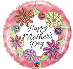 Boldog Anyák Napját Happy Mother's Day fólia lufi 46 cm (MLG240178)