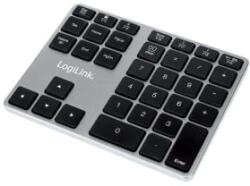 LogiLink Bluetooth numerikus billentyűzet nyíl- és funkciógombokkal szürke-fekete (ID0187)