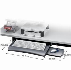 Fellowes Billentyűzettartó, kihúzható, Fellowes® Underdesk (93804) - irodaitermekek