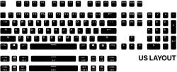 SteelSeries PrismCaps angol billentyűkészlet fekete (104 keys) (60218) (60218)