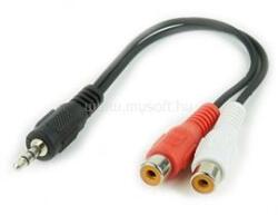 Gembird Jack stereo 3, 5mm -> 2db RCA M/F audio kábel 0.2m fekete (CCA-406) (CCA-406)