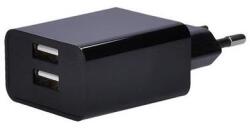 Solight DC48A - Töltő adapter 2xUSB/3100mA/230V fekete DC48A (SL0969)