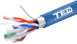 TED Cablu de retea FTP CAT6, cupru 0.51mm, 24 AWG, albastru, rola 305 metri, TED002426 (TED002426)