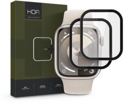 HOFI Hybrid Pro+ Glass - Apple Watch Series 7 / 8 / 9 (41 mm) üvegfólia - 2 db/cs - fekete (HO302734) (HO302734)