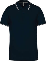 Kariban Férfi galléros póló Kariban KA250 Men'S Short-Sleeved polo Shirt -3XL, Navy/Wine/White