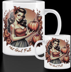 Deconline Customs Őszi mintás bögre ""Hot Girl Fall" 330 ml (DO126178-1-CERAMIC-MUG)