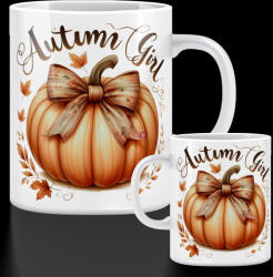 Deconline Customs Őszi mintás bögre ""Retro Autumn Girl" 330 ml (DO126178-5-CERAMIC-MUG)