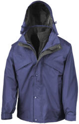 Result Uniszex Kabát Kapucnis Result 3-in-1 Jacket with Fleece -XL, Királykék