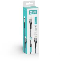 ColorWay Cablu, Type-C - Apple Lightning (încărcare rapidă PD) 3.0A (30W) 1m gri (CW-CBPDCL033-GR) (CW-CBPDCL033-GR)