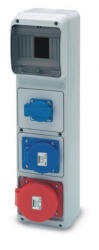 Famatel S. A ACQUA doboz 6 modul - 1db házt. + 1db 2P+F (23230) + 1db 3P+N+F 32A ipari alj, 6409, Famatel S. A (6409)