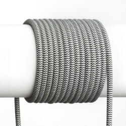Rendl Light Studio Rendl R12216 FIT 3x0, 75 1bm textil kábel fekete/fehér, Rendl Light Studio - Utolsó darabok! ! (R12216)