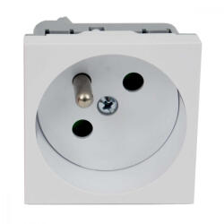 KOPOS QUADRO moduláris dugalj francia (PIN) földeléssel gyermekvédelemmel IP20, PVC, QP 45X45 C_HB (KOPQP45X45CHB)