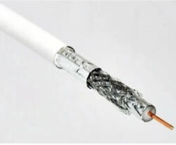  Koaxkábel RG 6 /3x árny. /fehér CCA rezezett (100) RG6 (0046001610043)