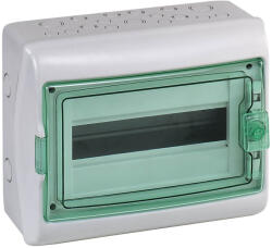 Schneider KAEDRA Kiselosztó, átlátszó ajtó, falon kívüli, 1x18 modul, szürke, 13432 (13432)