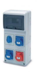 Famatel S. A ACQUA doboz 8 modul - 1db házt. - 2db 2P+F 16A (23230)- 1db 3P+F 16A (23330), 6503, Famatel S. A (6503)
