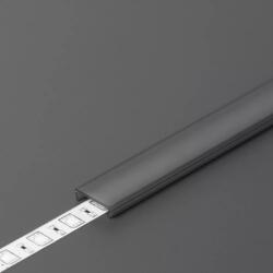 Topmet TM-takaró profil LED profilokhoz rápattintható fekete szín 2000mm fekete (C) 76330041 (416707)