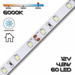 PannonLED LEDSZALAG 2835WN 60led/m IP20 6000K 300lm 4, 8W/m hideg fehér 70110 (70110)