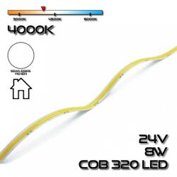 PannonLED COB LEDSZALAG 320 led/m IP20 24V, 8W/m 760lm, 4000-4500K természetes fehér 75220 (75220)