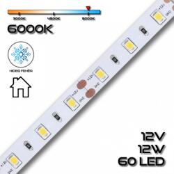 PannonLED LEDSZALAG 2835WN 60led/m IP20 6000K 1380lm 12W/m hideg fehér 70610 (70610)