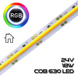spectrumLED LEDSZALAG SPL COB LED 630led/m 18W IP20 DC 24V RGB beltéri, színes 29429 SpectrumLED (29429)