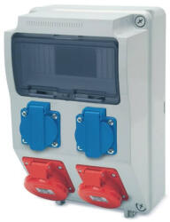 Famatel S. A AcQUA 9 modulos szerelt ipari doboz /2db ht. alj+2db 4P 32A/, 3958_3, Famatel S. A (3958_3)