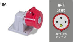 Famatel FAMATEL ipari rögzíthető dugalj / dafr-163 / 3P+F 380V 16A IP44, 23350, Famatel S. A (23350)
