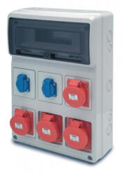 Famatel S. A ACQUA doboz 16 mod - 2db házt. - 4 db 5P 16A ipari IP44, 6602, Famatel S. A (6602)