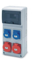 Famatel S. A ACQUA doboz 8 modul - 2db 2P+F 16A ipari + 2db 3P+N+F 32A ipari, 6512, Famatel S. A (6512)