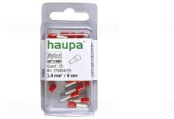 Haupa Érvéghüvely szigetelt 1, 0/ 8 piros 270804/25 SmallPack Haupa (25db/bliszter) (27080425)