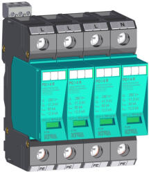 KIWA PO I 4 R 280V túlfeszültség levezető távjelzős 12, 5kA T1+T2 (B+C) 81.008 (KIWA81008)