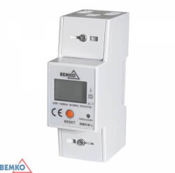 BEMKO Fogyasztásmérő elektr. kijelzővel 10A (80A) 1 fázisú, A30-BM01B-L, Bemko (A30-BM01B-L)