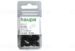 Haupa Érvéghüvely iker 2* 1, 5/ 8 fekete 270788/25 SmallPack Haupa (25db/bliszter) (27078825)