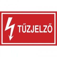  Öntapadó vinil matrica 60x100mm piros - Tűzjelző (ATP31001)