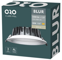 spectrumLED ORO BLUR LED 30W NW-W Süllyesztett lámpatest, ORO21035 SpectrumLED (ORO21035)