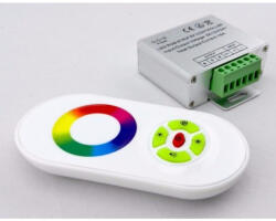 deLux DEL1296 LED szalag RF vezérlő 144W(12VDC), 288W(24VDC), 4A*3CH, színtárcsás, 433, 92Mhz, IP20, deLux (DEL1296)