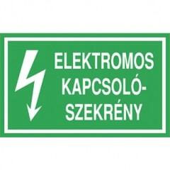  Öntapadó vinil matrica 60x100mm zöld - Elektromos kapcsolószekrény (ATZ71001)