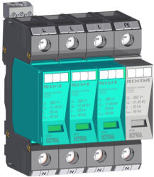 KIWA PO II 3+1 R 280V túlfeszültség levezető távjelzős 20kA T2 (C) 82.020 (KIWA82020)
