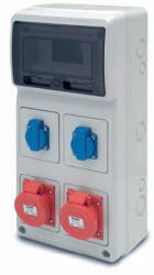 Famatel S. A ACQUA doboz 8 modul - 2db házt. - 2db 3P+N+F 16A IP44, 6507, Famatel S. A (6507)