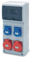 Famatel S. A ACQUA doboz 8 modul - 2db 2P+F 16A ipari + 2db 3P+N+F 16A ipari, 6511, Famatel S. A (6511)