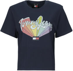 Tommy Jeans Tricouri mânecă scurtă Femei TJW BXY RAINBOW FLAG TEE Tommy Jeans Albastru EU XS